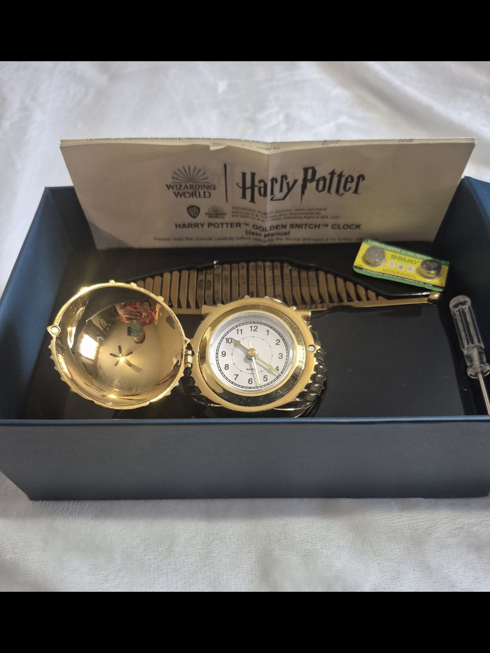 Harry Potter Golden Snitch Clock - Gold Collectible